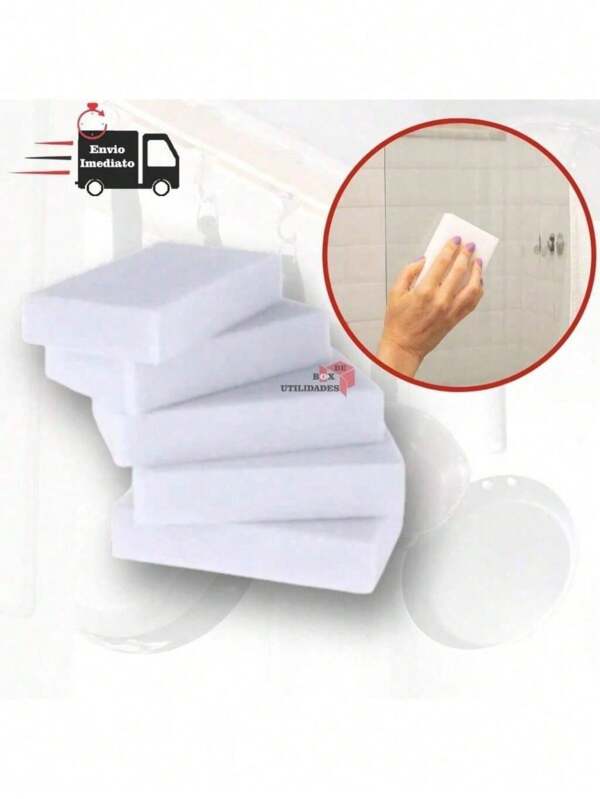 Esponja Mágica Bucha Branca Tira Mancha Esfrega