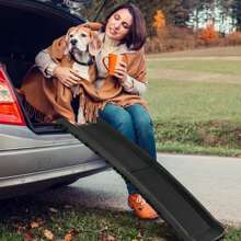 Froadp Folding Dog Ramp Length 156cm With Black Non-Slip Mat PP Plastic Foldable Stairs For Board, Balcony, Sofa, Car - Black - View 6
