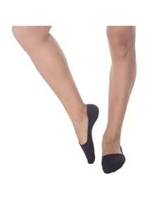 Women's Invisible Half Slipper - Selene - 7760.001 BLACK NUDE WHITE / 34 To 38 - Black - View 3