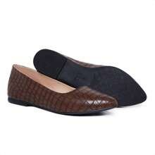 Sapatilha Café Croco Bico Fino Lançamento Confortável Exclusividade Vitória Lugo