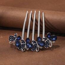 1pc Butterfly Shaped Elegant Palace Style Casual Streetwear Copper Alloy Five-Prong Hair Stick Hairpin, Suitable For All Seasons, Chinese Style Headpiece Hair Combs Combs For Hair Side Comb