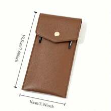 Túi đựng đồ dùng học tập tùy chỉnh, Túi đựng bút, Túi đựng kính, Túi đựng đồ dùng học tập đa năng dung tích lớn bằng da PU đơn giản hiện đại, Túi đựng đồ dùng học tập bằng da màu trơn cho sinh viên, Túi đựng kính - màu xanh lá - Xem 5