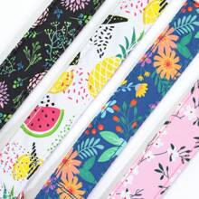 Collar de perro personalizado de nailon con estampado de lazo, correa para el cuello ajustable, anti-pérdida
