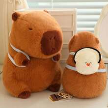 Lindo peluche de capibara con mochila de abeja, animal de peluche capibara kawaii con mochila de tortuga, muñeco de peluche suave de capibara, almohada de peluche de capibara para niños, niños, decoración de habitación de anime, decoraciones navideñas, regalos para amigos - Multicolor - Ver 10
