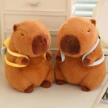 Lindo peluche de capibara con mochila de abeja, animal de peluche capibara kawaii con mochila de tortuga, muñeco de peluche suave de capibara, almohada de peluche de capibara para niños, niños, decoración de habitación de anime, decoraciones navideñas, regalos para amigos - Multicolor - Ver 9