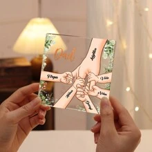 1 Tấm bảng acrylic khắc tên theo yêu cầu, quà tặng Ngày của Cha từ con gái và con trai, thích hợp cho Ngày của Cha, sinh nhật, Giáng sinh, Lễ Tạ ơn, quà tặng gia đình cá nhân hóa, lễ tốt nghiệp, lịch các ngày lễ. - Trong sáng - Xem 3
