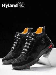 FLYLAND Original Classical Men's Genuine Leather Chukka Boots Ankle Boots Casual Daily Work Office Shoes - màu đen - Xem 4