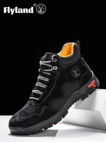 FLYLAND Original Classical Men's Genuine Leather Chukka Boots Ankle Boots Casual Daily Work Office Shoes - màu đen - Xem 2