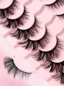 Asiteo 7 Pairs Luxury Soft 3D Faux Mink Fur Fox Eye False Eyelashes - Thick & Full, Charming Cat Eye Shape, Long-Lasting & Reusable, Easy To Create Alluring Makeup - Cat Eye Lashes - View 5