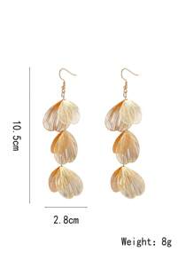 COINBUFF 1 paar elegante metallic vissenstaart franje lange oorbellen voor dames