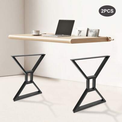 LOYALHEARTDY Metal Table Legs Heavy Duty Desk Legs, DIY Industrial Furniture Dining Legs, Modern Steel Coffee Table Bench Legs 28 Inch Set Of 2 (28"Height 23.6"Length)