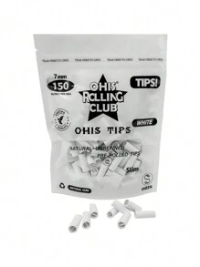 150 piezas/paquete Nuevos filtros de papel enrollados previamente, filtros de papel para cigarrillos, filtros ultrafinos de 7 mm, accesorios para fumar, regalo para fumadores, útiles escolares