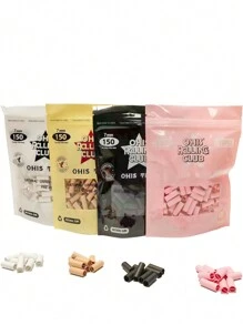 150 piezas/paquete Nuevos filtros de papel enrollados previamente, filtros de papel para cigarrillos, filtros ultrafinos de 7 mm, accesorios para fumar, regalo para fumadores, útiles escolares