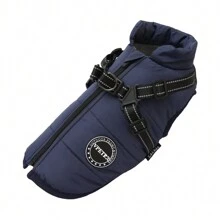 Adjustable Dog Jacket Suitable For Small, Medium And Large Dogs - Reflective Wool-Lined, Adjustable Buckles And Dual D-Ring Leash Attachment