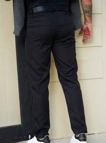 Dennis Beumont Black Italian Tailor Pants - Black - View 10