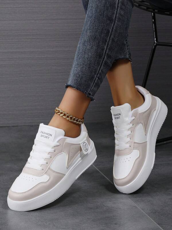 2025 New Women's Lace Up Casual Shoes, Sports Shoes, White Shoes, Women's Shoes, Skateboarding Shoes, Lightweight Street Board Shoes