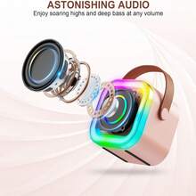 Portable Bluetooth Speaker With 2 Microphones For Karaoke - 白色 - 查看 1