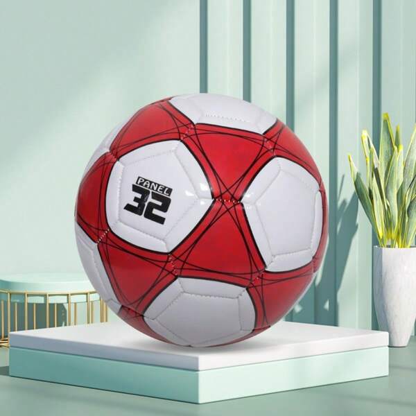 High Quality With Needle NO.3 Size Red Football Premium Soccer Ball With High Bounce And True Flight