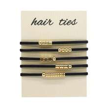 Bộ 5 chiếc dây buộc tóc kiểu Boho màu vàng hoe cho nữ, phụ kiện tóc dễ thương cho bé gái, dây buộc tóc co giãn cho tóc dày, mỏng, xoăn, dây buộc tóc đính hạt vàng, quà tặng, phụ kiện cài tóc vàng, dây chun buộc tóc, dây chun cài tóc, phụ kiện tóc co giãn. - Nhiều màu - Xem 8