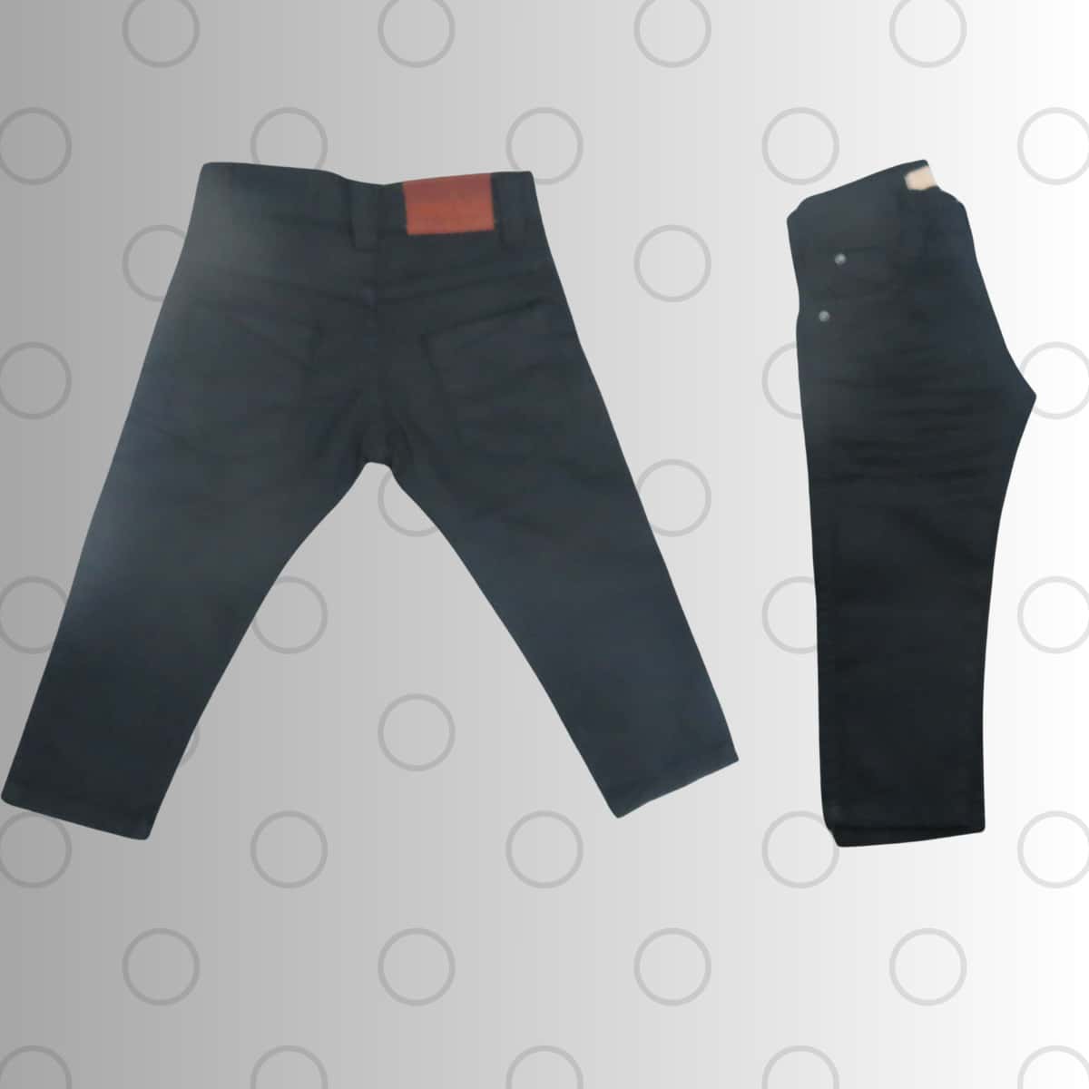 Premium Twill Jeans Internal Adjustment Baby Boy From 1 To 3 Years 4 Colors - Black - View 2
