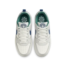 Nike Court Borough Low GS 時尚休閒滑板鞋，灰色/白色，防滑耐磨，HM3722-141 - 白藍色 - 查看 9