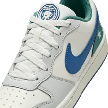 Nike Court Borough Low GS 時尚休閒滑板鞋，灰色/白色，防滑耐磨，HM3722-141 - 白藍色 - 查看 10