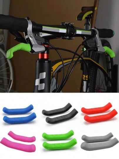 1/3 pares de cubiertas protectoras para palancas de freno de bicicleta, cubiertas de silicona para palancas de freno de bicicleta de montaña, carretera y plegables