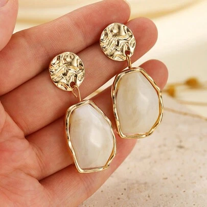 1 Pair Bohemian Luxurious Resin High-End Classic Versatile Earrings