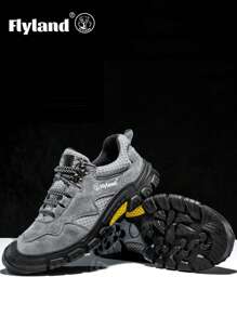 FLYLAND Original Classical Men's Genuine Leather Casual Sport Shoes City Daily Work Office Shoes - 深灰色 - 查看 4