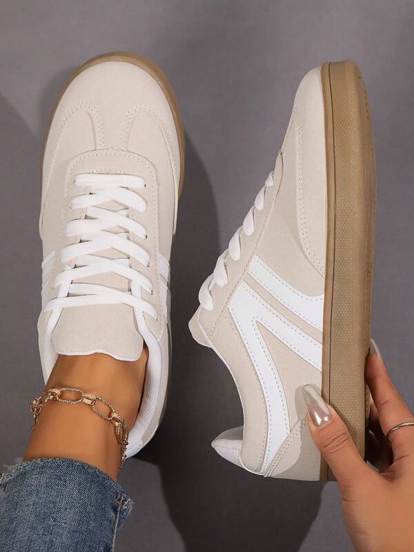 Women's Thick Sole Casual Shoes New Spring Autumn Fashionable Lace Up Non-Slip Sport Sneakers