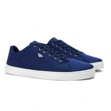 Amorim Store Men's Casual Skater Sneakers, Comfortable Flat Sole With Laces - 藍色 - 查看 1