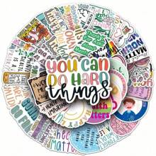Motivational Mental Health Diary Stickers, Creative English Language Stickers For Laptop, Phone, Notebook, Luggage, Waterproof Back To School