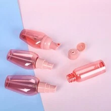 6 szt. pustych czerwonych/niebieskich butelek podróżnych na kosmetyki do siłowni, zatwierdzona przez TSA, 50 ml szczelne, wyciskane do toniku, szamponu, odżywki, balsamu, żelu pod prysznic z etykietą, lejkiem, łyżką do kremu, biuretą i torbą kosmetyczną
