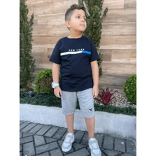 Kit 3 Bermuda Shorts For Boys And Girls, Ages 2 To 12 - 軍綠色 - 查看 5