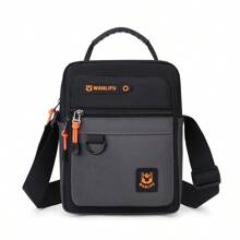 New Men's Sling Bag, Casual Contrast Color Letter Pattern Messenger Bag, Multi-Functional Oxford Cloth Water-Resistant Large Capacity Crossbody Bag Christmas Fall University Cross Body Bag Side Bag Gifts Scream Men Bag Winter Christmas Gifts Travel Holiday Thanksgiving Chest Bag Side Bags Satchel Bag Leather Bag Hobo Bag Tote Bag Holiday Essentials Camping Sling Bag Summer Back To School Shoulder Bag Vacation Bag Pack Spring School Supplies Purse Mini Bag Small Bag Sling Bag Side Bags For Men Small Bag For Men Body Bag For Men