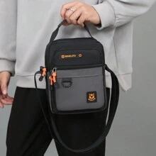 New Men's Sling Bag, Casual Contrast Color Letter Pattern Messenger Bag, Multi-Functional Oxford Cloth Water-Resistant Large Capacity Crossbody Bag Christmas Fall University Cross Body Bag Side Bag Gifts Scream Men Bag Winter Christmas Gifts Travel Holiday Thanksgiving Chest Bag Side Bags Satchel Bag Leather Bag Hobo Bag Tote Bag Holiday Essentials Camping Sling Bag Summer Back To School Shoulder Bag Vacation Bag Pack Spring School Supplies Purse Mini Bag Small Bag Sling Bag Side Bags For Men Small Bag For Men Body Bag For Men