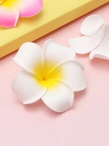 4pcs Hawaiian Flower Hair Clips, Plumeria Hair Clips 2.5 Inch Artificial Flower Hair Clips, Seaside Hawaiian Hair Accessories For Holiday Beach Party, Suitable For Women And Men, Seaside Style Elegant, Bohemian Style, Colorful Plumeria Headdress, Romantic Couple Travel Hair Clips Valentine's Daysummer Claw Clips Hair Claws Hair Barrettes, School Stuff