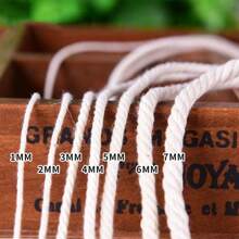 5mm 10Yards/Roll 2Roll Macrame Cord Rope String Natural Macrame Twisted Twine Braided Crafts Handwork DIY Home Textile Christmas Party Decoration - White - View 5