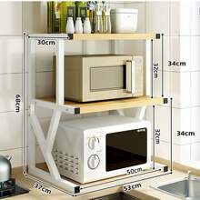 3 Tier Microwave Oven Rack Stand Storage Holder Kitchen Corner Shelf Black - White - View 3