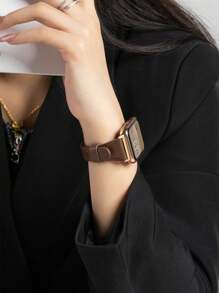 1 件马蹄扣皮革表带，兼容华为 Watch Fit 1/Fit 2/Fit 3/Fit 4/Fit 4 Pro 智能手表表带