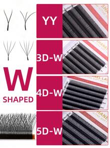 SHANEL 5D W Lashes 0.07 C/D 8-15mm Premade 5D W Shape Premade Volume Fans Eyelash Extensions Bundle Eyelashes Clover Bloom Autofan Mesh False Lashes W Shape Clover Premade Blooming Hand Woven Fans Volume Cashmere Wispy Cilios 5D W Lashes