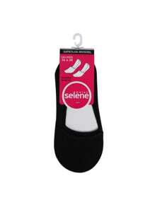 Women's Invisible Half Slipper - Selene - 7760.001 BLACK NUDE WHITE / 34 To 38 - Black - View 5