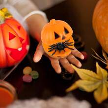 12/24/36/48 piezas Contenedores con forma de calabaza, caja de dulces de plástico a granel con forma de calabaza, mini calabazas, cajas de dulces con forma de calabaza, cajas de regalo de dulces para fiestas (Detalles y otros aleatorios) - Multicolor - Ver 4