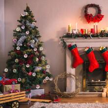 1/10 件可填充透明装饰球，10/12/14 厘米 DIY 塑料圣诞树装饰球饰品透明球礼物新年礼物节日婚礼派对家居装饰肥皂浴球，圣诞节 - 透明 - 查看 3