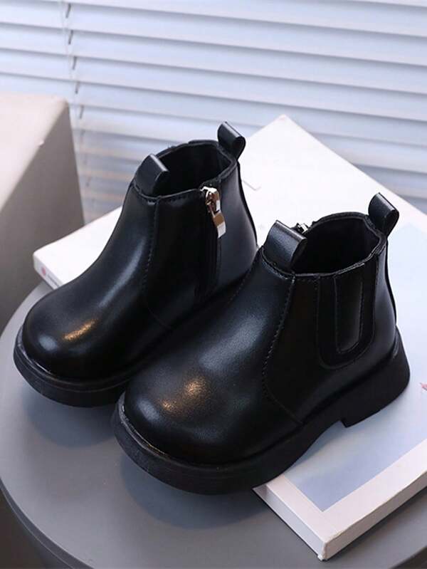 1 paire Bottes  courtes minimalistes et à la mode, conviennent pour l'automne et l'hiver 2024