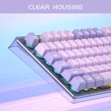 MageGee Violet Gaming Keyboard And Mouse Combo Set, K1 104 Key RGB LED Backlit Keyboard With 7 Colors Computer PC Gaming Mouse Set For PC/Laptop/Windows - Màu tím  Violet - Xem 4