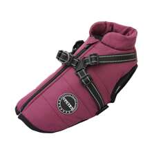 Adjustable Dog Jacket Suitable For Small, Medium And Large Dogs - Reflective Wool-Lined, Adjustable Buckles And Dual D-Ring Leash Attachment