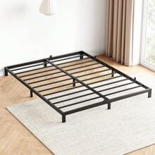 Twin/Full/Queen/King  Bed Frame, 6-Inch Metal Low Platform Bed Frame, Full Size Bed Frame With Metal Slat Support, Mattress Foundation, No Box Spring Needed, Noiseless Design - Black - View 3