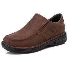 Men's Comfort Boot In Rustic Leather Style And Comfort - 鏽棕色 - 查看 1