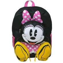 Disney Front Body 16" Backpack With 3D 3 Zipper Pockets - 黑色 - 查看 2